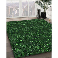 Patterned Green Rug, pat3277grn