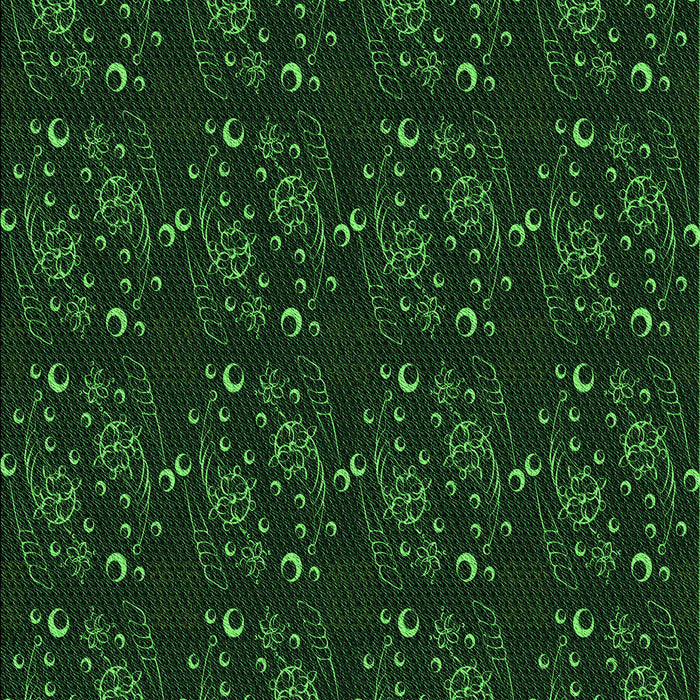 Patterned Green Rug, pat3277grn