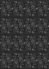 Machine Washable Transitional Black Rug, wshpat3277gry