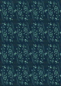 Machine Washable Transitional Dark Cyan Green Rug, wshpat3277lblu