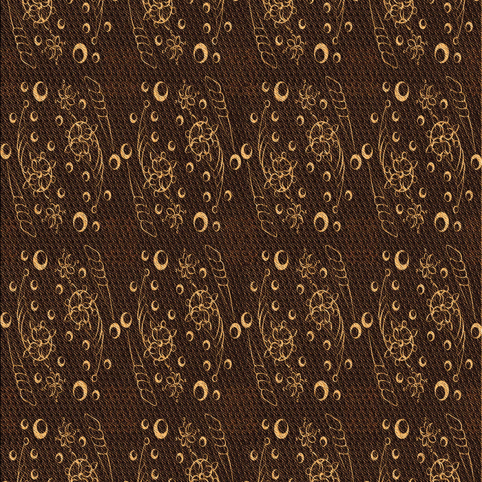 Machine Washable Transitional Saddle Brown Rug, wshpat3277org