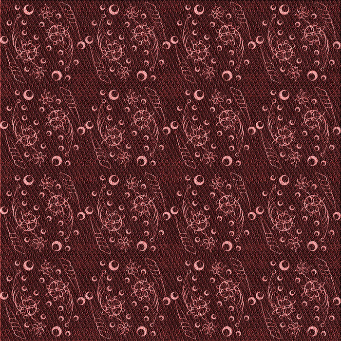 Round Machine Washable Transitional Fire Brick Red Rug, wshpat3277rd