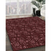 Machine Washable Transitional Fire Brick Red Rug in a Family Room, wshpat3277rd