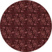 Square Patterned Fire Brick Red Rug, pat3277rd