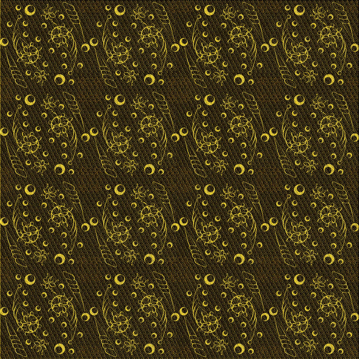 Round Patterned Oak Brown Rug, pat3277yw