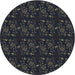 Square Machine Washable Transitional Black Rug, wshpat3277