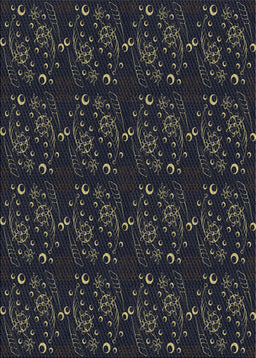 Patterned Black Novelty Rug, pat3277