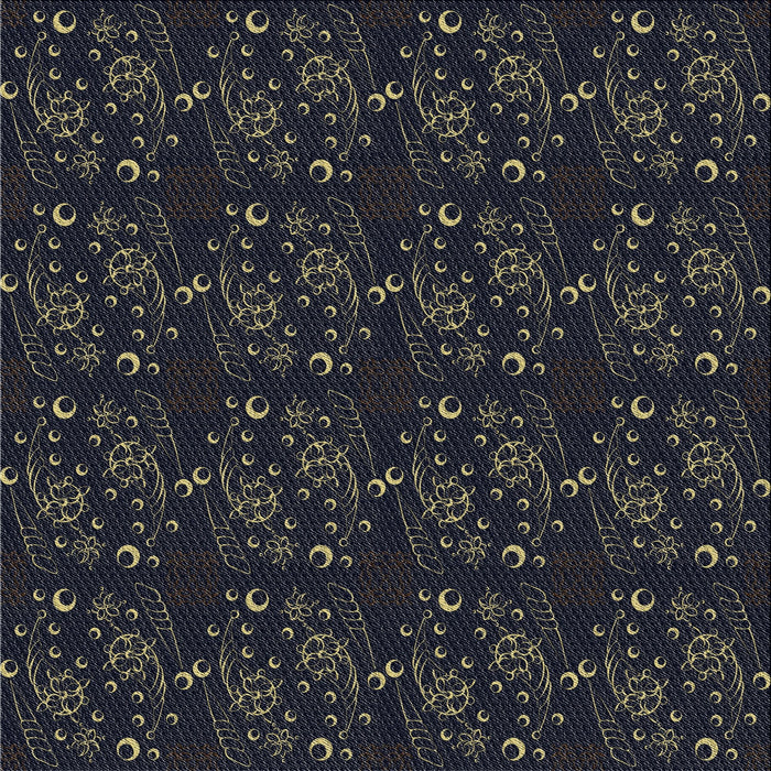 Square Patterned Black Novelty Rug, pat3277