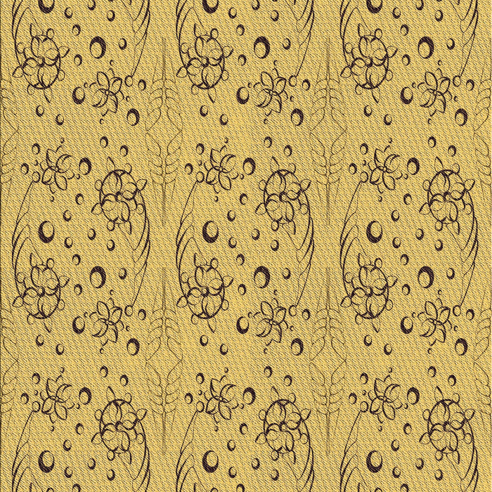 Patterned Bright Gold Yellow Rug, pat3278brn