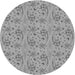 Square Patterned Silver Gray Rug, pat3278gry