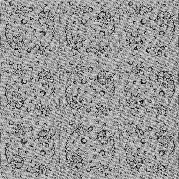 Round Patterned Silver Gray Rug, pat3278gry