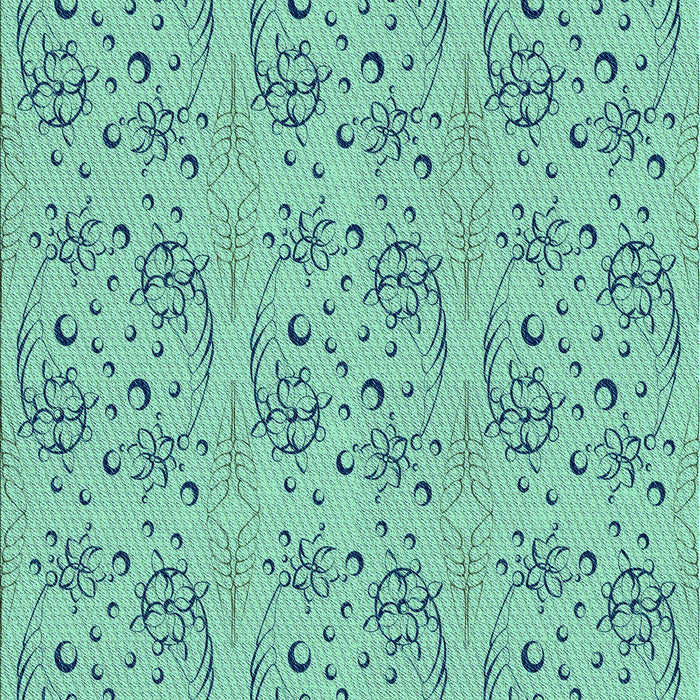 Patterned Mint Green Rug, pat3278lblu