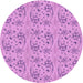 Square Patterned Violet Purple Rug, pat3278pur