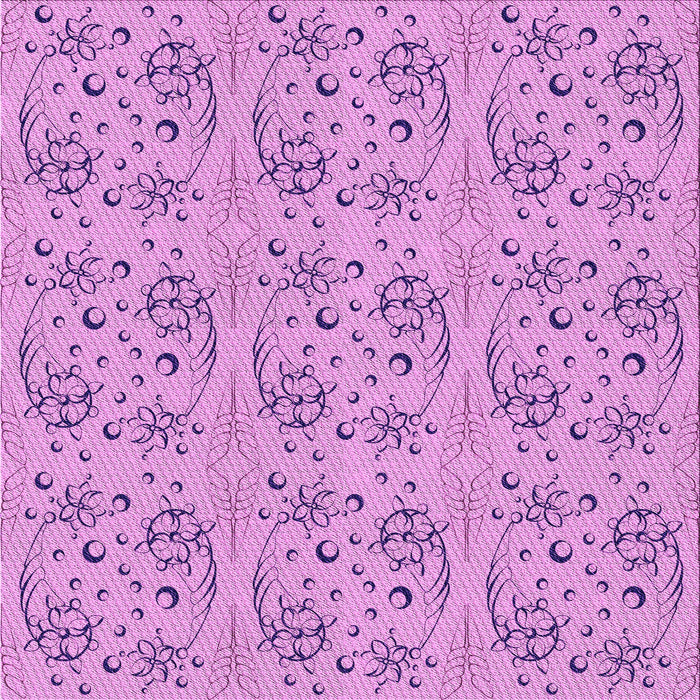 Round Patterned Violet Purple Rug, pat3278pur