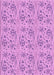 Machine Washable Transitional Violet Purple Rug, wshpat3278pur