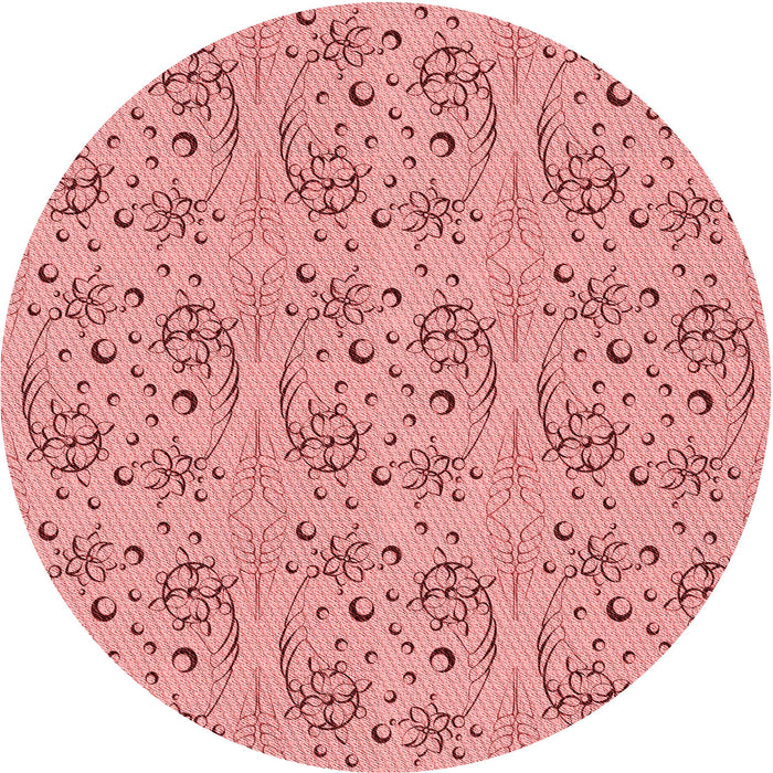 Square Patterned Pastel Pink Rug, pat3278rd