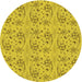 Square Patterned Golden Yellow Rug, pat3278yw