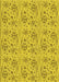 Machine Washable Transitional Golden Yellow Rug, wshpat3278yw