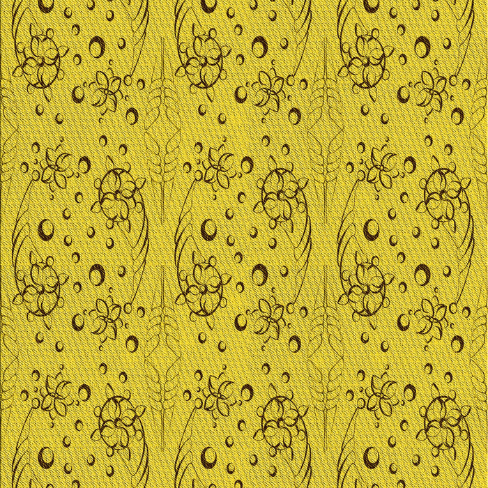 Machine Washable Transitional Golden Yellow Rug, wshpat3278yw