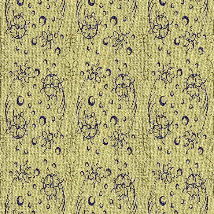 Patterned Mustard Yellow Novelty Rug, pat3278