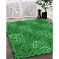 Patterned Green Rug, pat3279grn