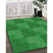 Patterned Green Rug in Family Room, pat3279grn