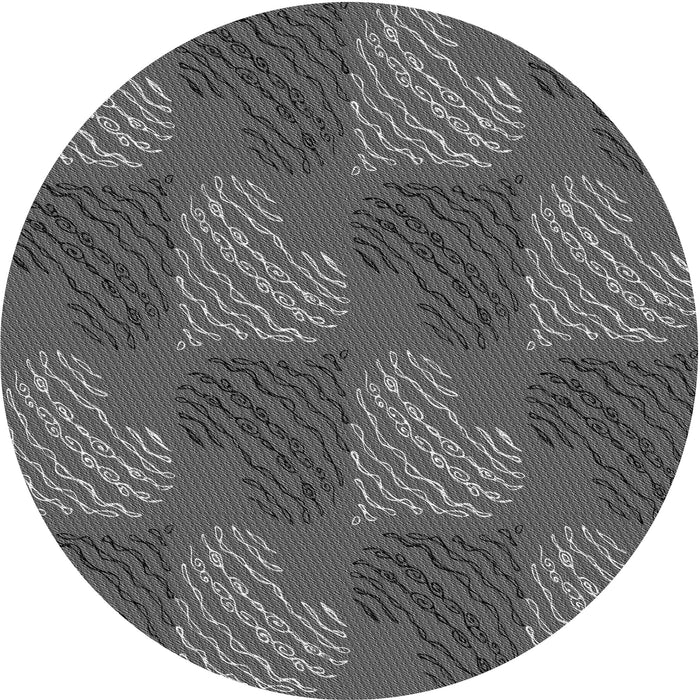 Square Patterned Gray Rug, pat3279gry