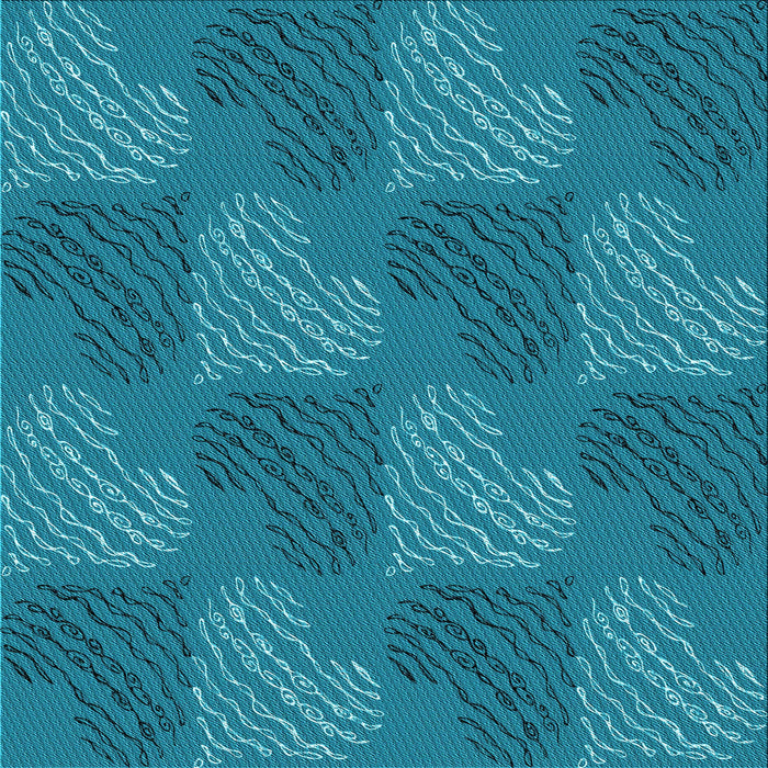 Round Machine Washable Transitional Dark Cyan Green Rug, wshpat3279lblu