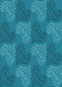 Machine Washable Transitional Dark Cyan Green Rug, wshpat3279lblu