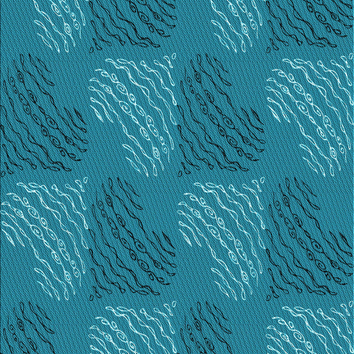 Patterned Dark Cyan Green Rug, pat3279lblu