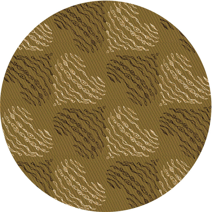 Square Patterned Dark Bronze Brown Rug, pat3279org