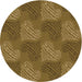Square Patterned Dark Bronze Brown Rug, pat3279org