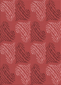 Machine Washable Transitional Red Rug, wshpat3279rd