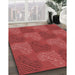Patterned Red Rug in Family Room, pat3279rd