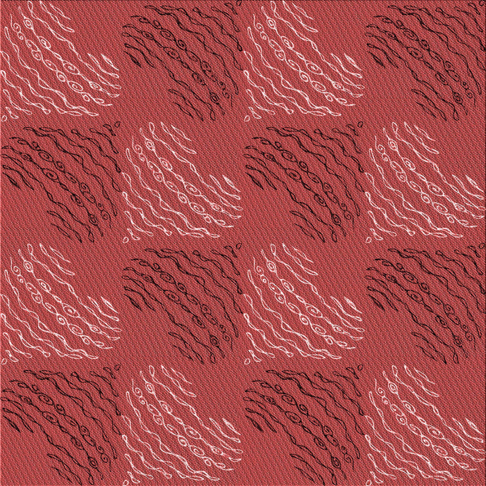 Round Patterned Red Rug, pat3279rd