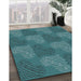 Machine Washable Transitional Macaw Blue Green Rug in a Family Room, wshpat3279