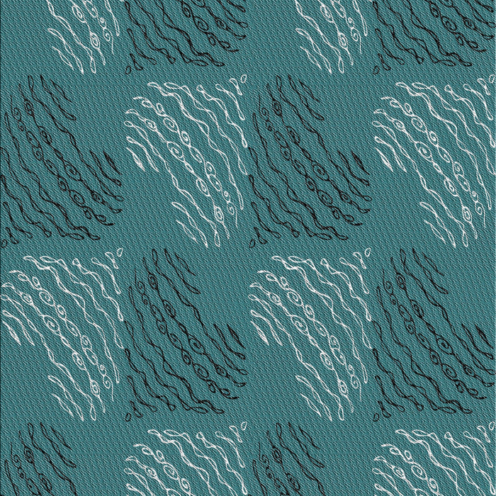 Patterned Blue Green Novelty Rug, pat3279
