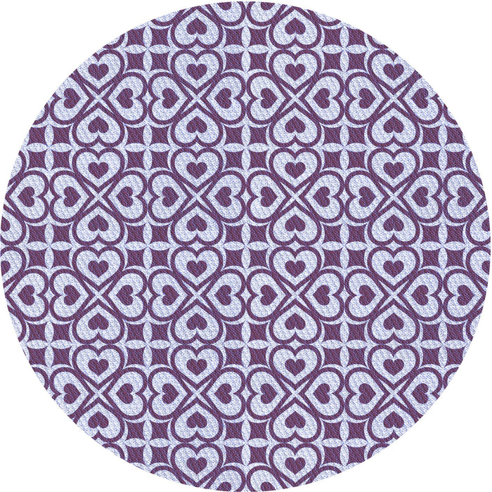 Square Patterned Bright Grape Purple Rug, pat328blu