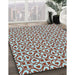 Patterned Blue Rug in Family Room, pat328lblu
