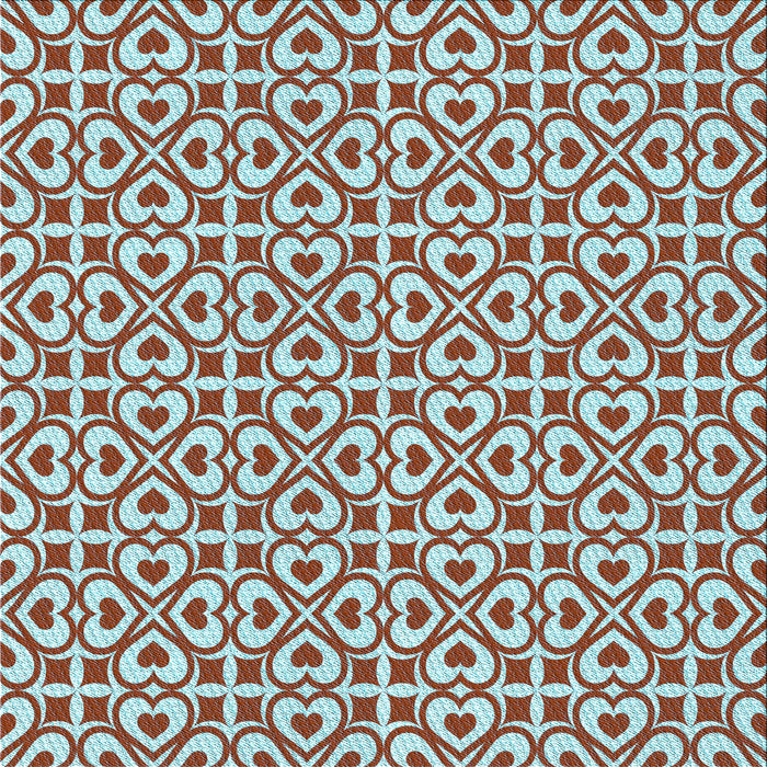 Round Patterned Blue Rug, pat328lblu