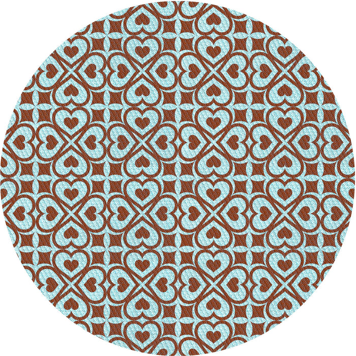 Square Patterned Blue Rug, pat328lblu
