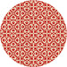 Square Patterned Red Rug, pat328org