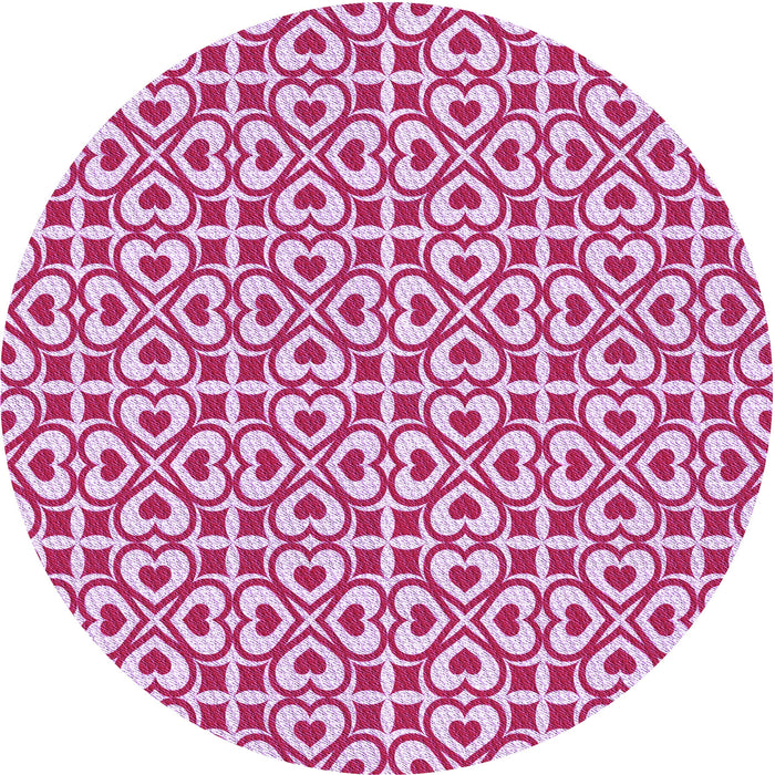 Square Patterned Blossom Pink Rug, pat328pur