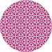 Square Patterned Blossom Pink Rug, pat328pur