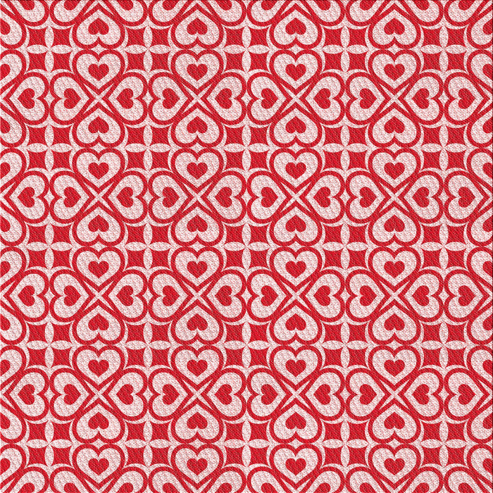 Round Patterned Deep Rose Pink Rug, pat328rd