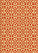 Patterned Neon Red Rug, pat328yw