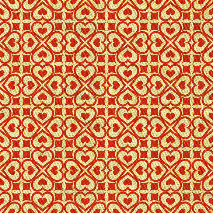 Round Patterned Neon Red Rug, pat328yw