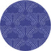 Square Machine Washable Transitional Cobalt Blue Rug in a Living Room, wshpat3280blu