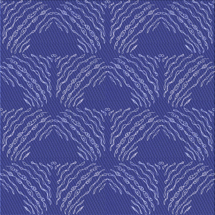 Round Machine Washable Transitional Cobalt Blue Rug, wshpat3280blu