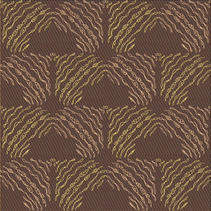 Round Patterned Copper Brown Rug, pat3280brn